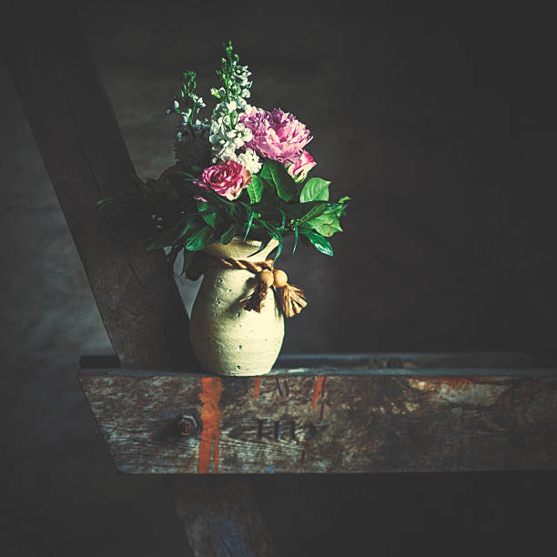 istock Bouquet with common peony [Paeonia officinalis] 486533636