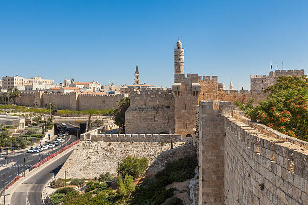 istock Ancient walls and Tower of David in Jerusalem. 486533776