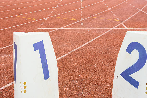 istock Running track for the athletes background 486544200