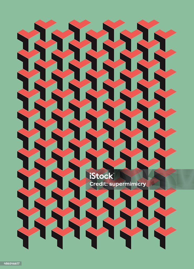 geometric pattern poster colored blocks on green background Grid Pattern stock vector