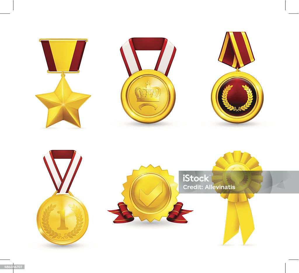 Medalla de oro - arte vectorial de Brillante libre de derechos