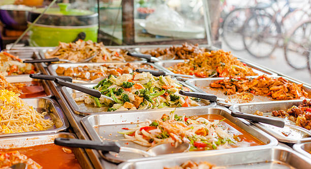 Thai style fast food. stock photo
