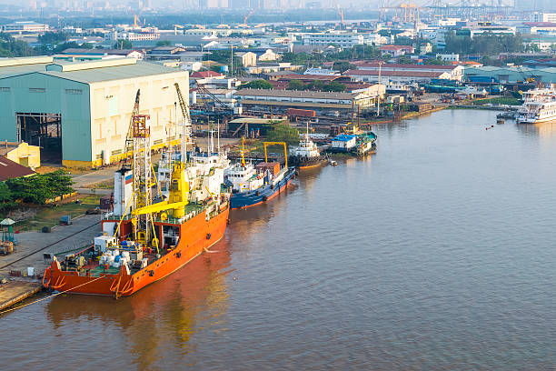 istock Rescue and research ship in Saigon Port. 486548036