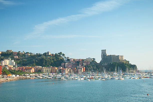 Vista panorâmica de Lerici - fotografia de stock