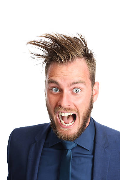 istock Crazy businessman in a suit 486548824