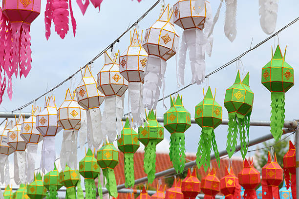 istock yee peng festival decoration with lantern, thailand 486548932