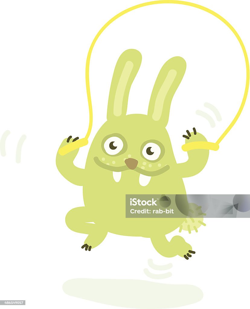 Evil Jump Rope Rabbit Cartoon Rabbit With Jumping Rope Exercise Stock Illustration - Download Image ...