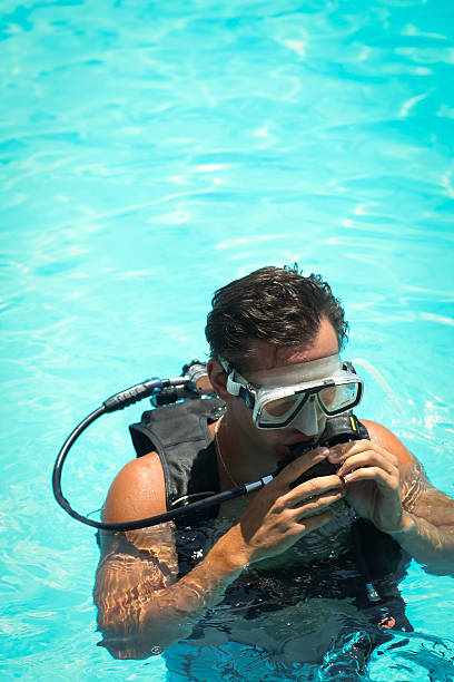 istock Young man in a snorkelling mask 486549067