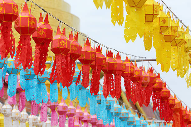 istock yee peng festival decoration with lantern, thailand 486549444