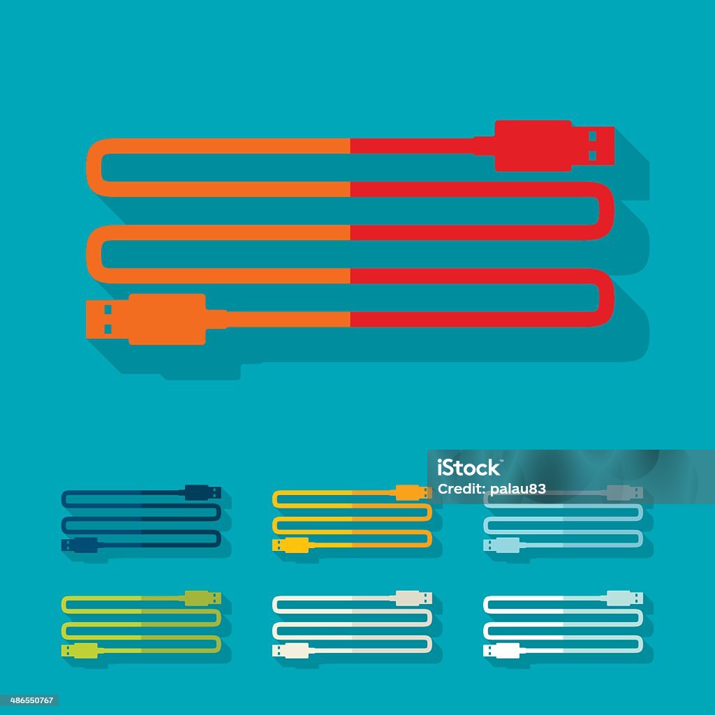 Abstract Usb Design Flat Design Usb Stock Illustration - Download Image Now - Abstract ...