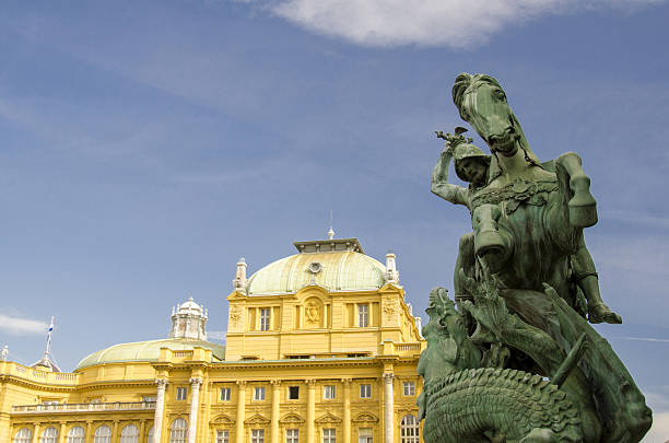 St George Killing the Dragon sculpture, Zagreb, Croatia