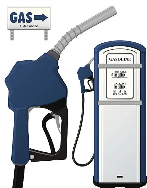 Vector illustration of Vintage Gas Pump