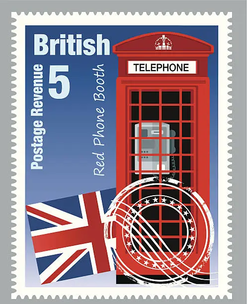 Vector illustration of British Stamp