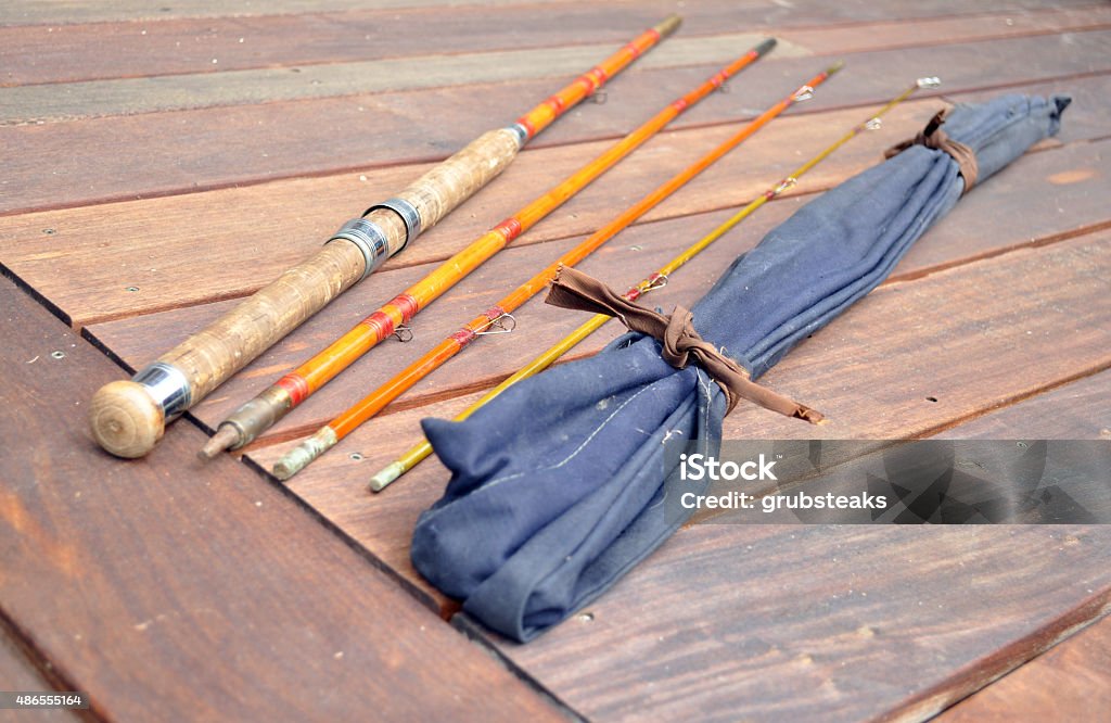 Antique Bamboo Fishing Rods Stock Photo - Download Image Now - 2015, Antique,  Bamboo - Material - iStock