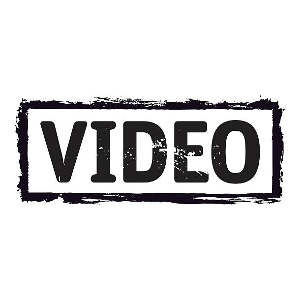 ilustraciones, imágenes clip art, dibujos animados e iconos de stock de negro vector grunge de la firma de vídeo - wallpaper brush video