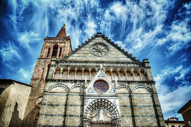 San Paolo church under a dramatic sky in Pistoia
