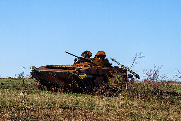 istock Ukrainian armored vehicles destroyed 486557854