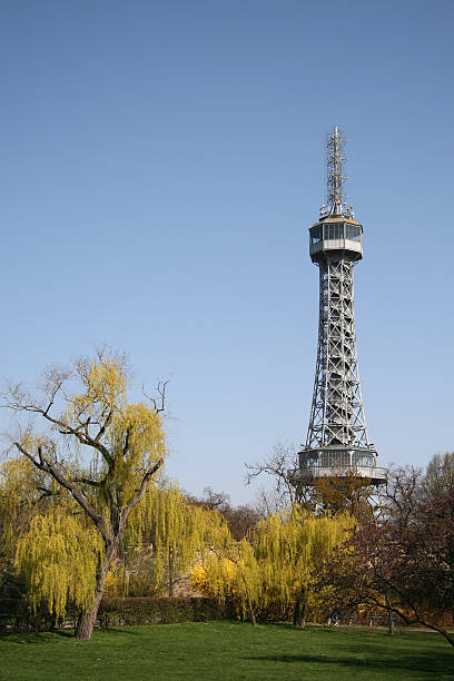 istock Petrin tower in Prague , Czech Republic 486560846