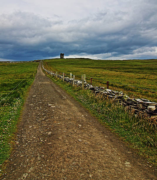 istock Path leading to Moher Tower along the Cliffs of Moher 486562654