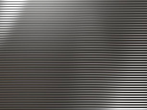 istock White metal background with striped texture 486565066