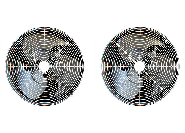 luftkompressor fan - summer cool electric fan heat stock-fotos und bilder