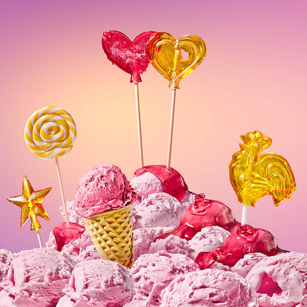 istock sweet magical landscape with candy heart 486567413
