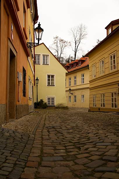 istock Prague, red roofs, hidden streets and old houses 486568357