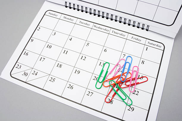 istock Calendar and Paper Clips 486568878