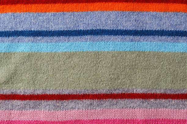 istock Knit fabric with colorful stripe 486569380