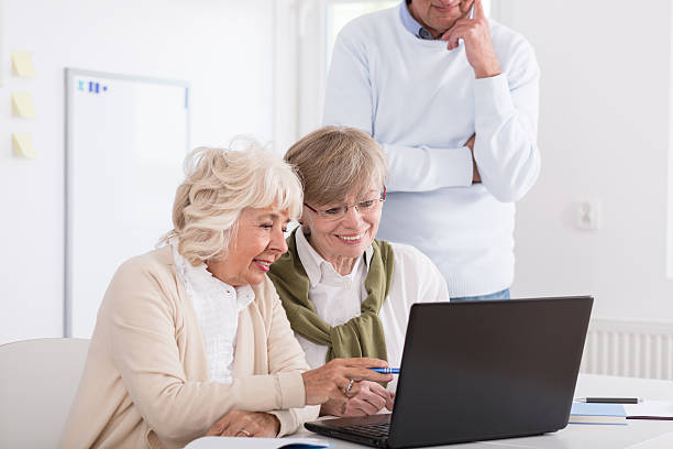 istock Smiling senior women 486569390