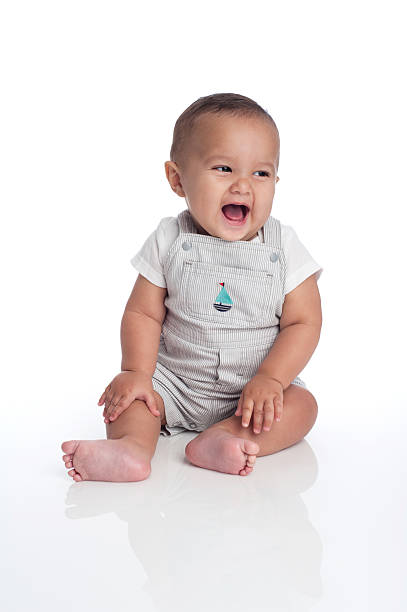 Baby Boy Laughing stock photo