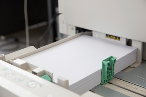 Bandeja de papel de impresora photo