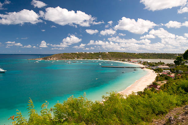 Anguilla island, Caribbean One of the best island in the world sandbar stock pictures, royalty-free photos & images