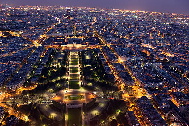 istock Night view of Paris from the Eiffel Tower 486574073