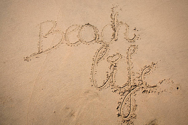 istock The words beach life written in the sand 486578108