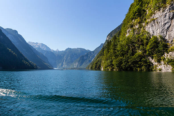 istock Alpine mountain lake Obersee in Summer, Konigsee, Germany 486579370