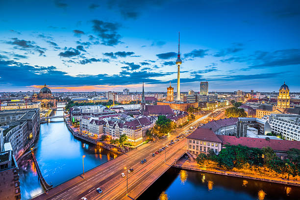 istock Berlin skyline with TV tower at night, Germany 486580174