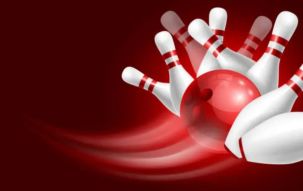 Vector illustration of Bowling