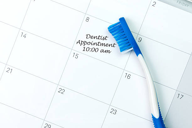 dentista nomeação lembrete - today appointment personal organizer medicine - fotografias e filmes do acervo