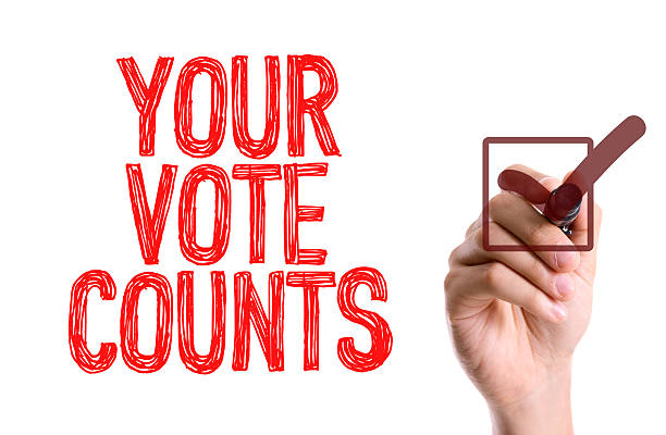 istock Hand with marker writing the word Your Vote Counts 486589512