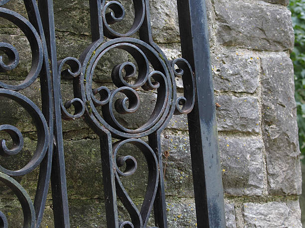 istock Iron gate at Entrance to Cemetery 486593098
