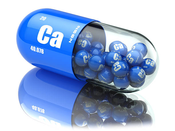 istock Pills with calcio CA element Dietary supplements. Vitamin capsul 486596244