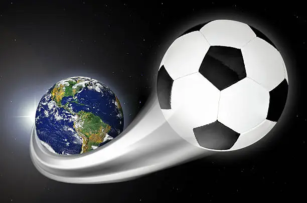 Photo of Soccer Ball Flying Out From Planet Earth