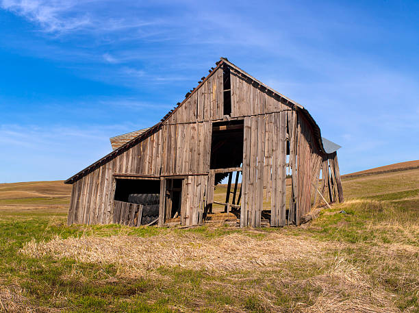 old barn del palouse. - palouse foto e immagini stock