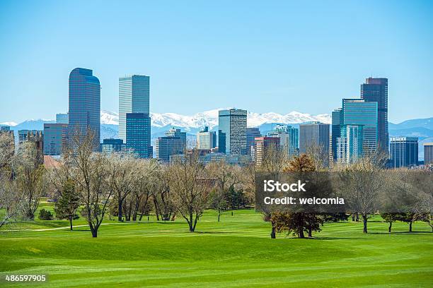 Sunny Denver Skyline Stock Photo - Download Image Now - Denver, Urban Skyline, Colorado