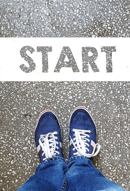 istock Male sneakers with start word 486598682