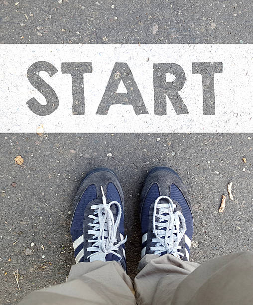 istock Male sneakers with start word 486598866