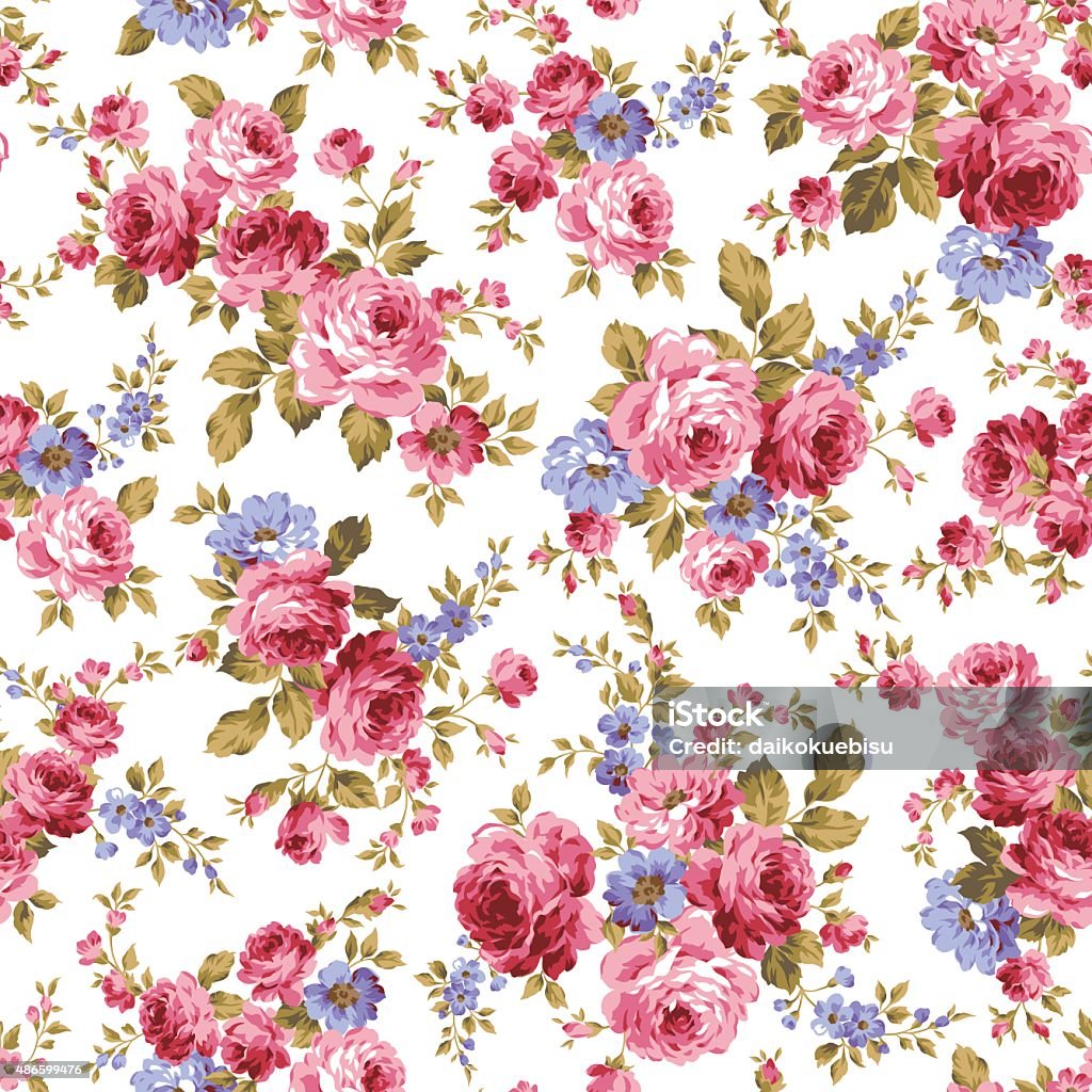 Pattern By Roses Rose Pattern Stock Illustration - Download Image Now - 2015, Art And ...