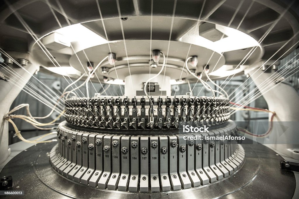 Fabric Thread Run Yarn Thread Running In The Machine Stock Photo - Download Image Now ...