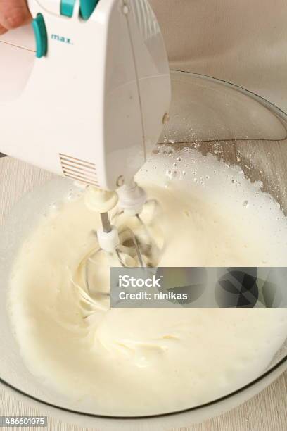 Making Chocolate Hazelnut Meringue Cake Stock Photo - Download Image Now - Baker - Occupation, Baking, Blender